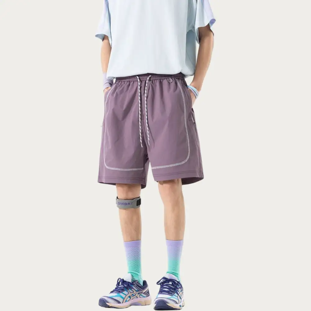 Drawstring Pocketed Lightweight Men's Athletic Shorts