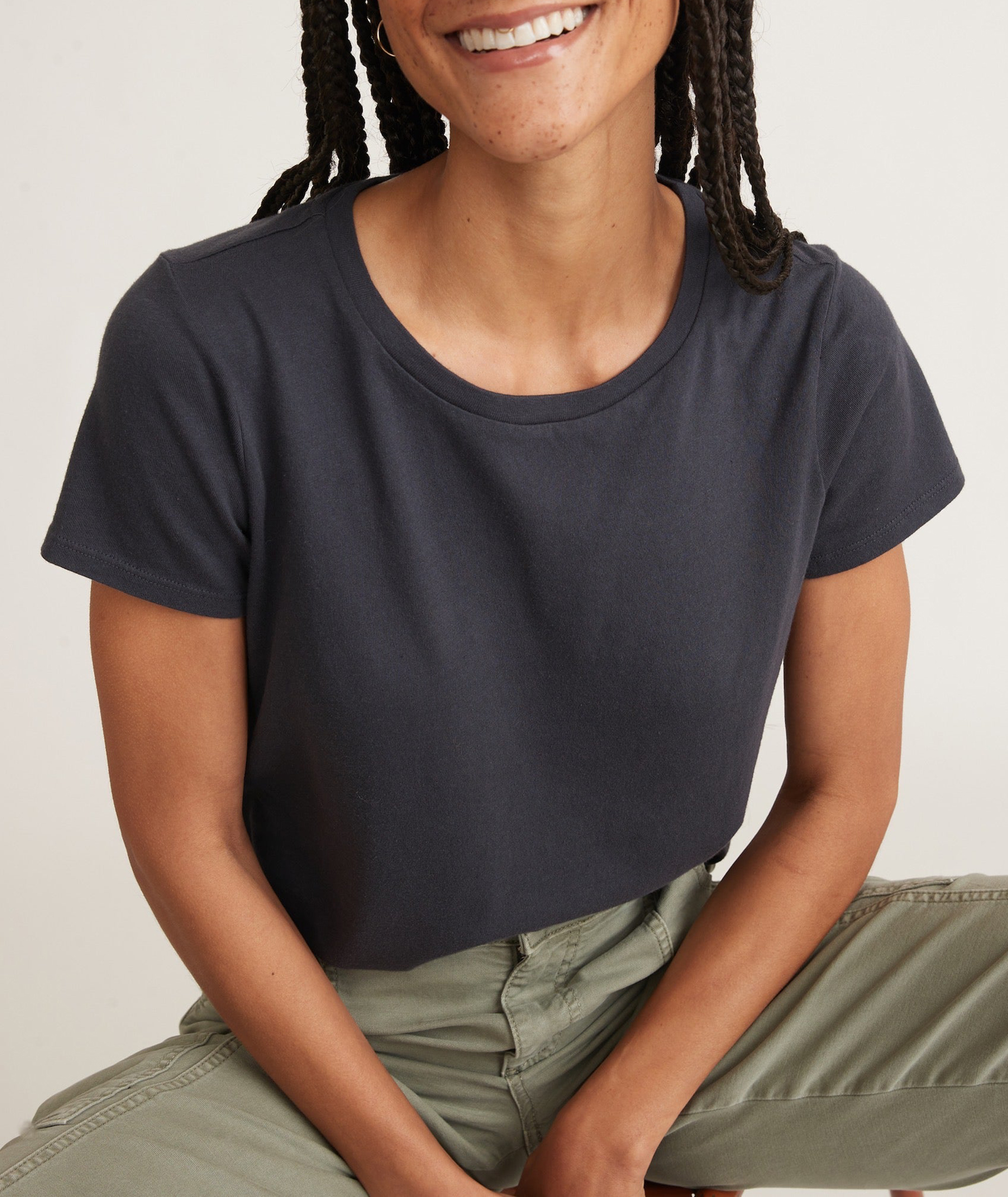 Faded Black Crew Neck Vintage Tee