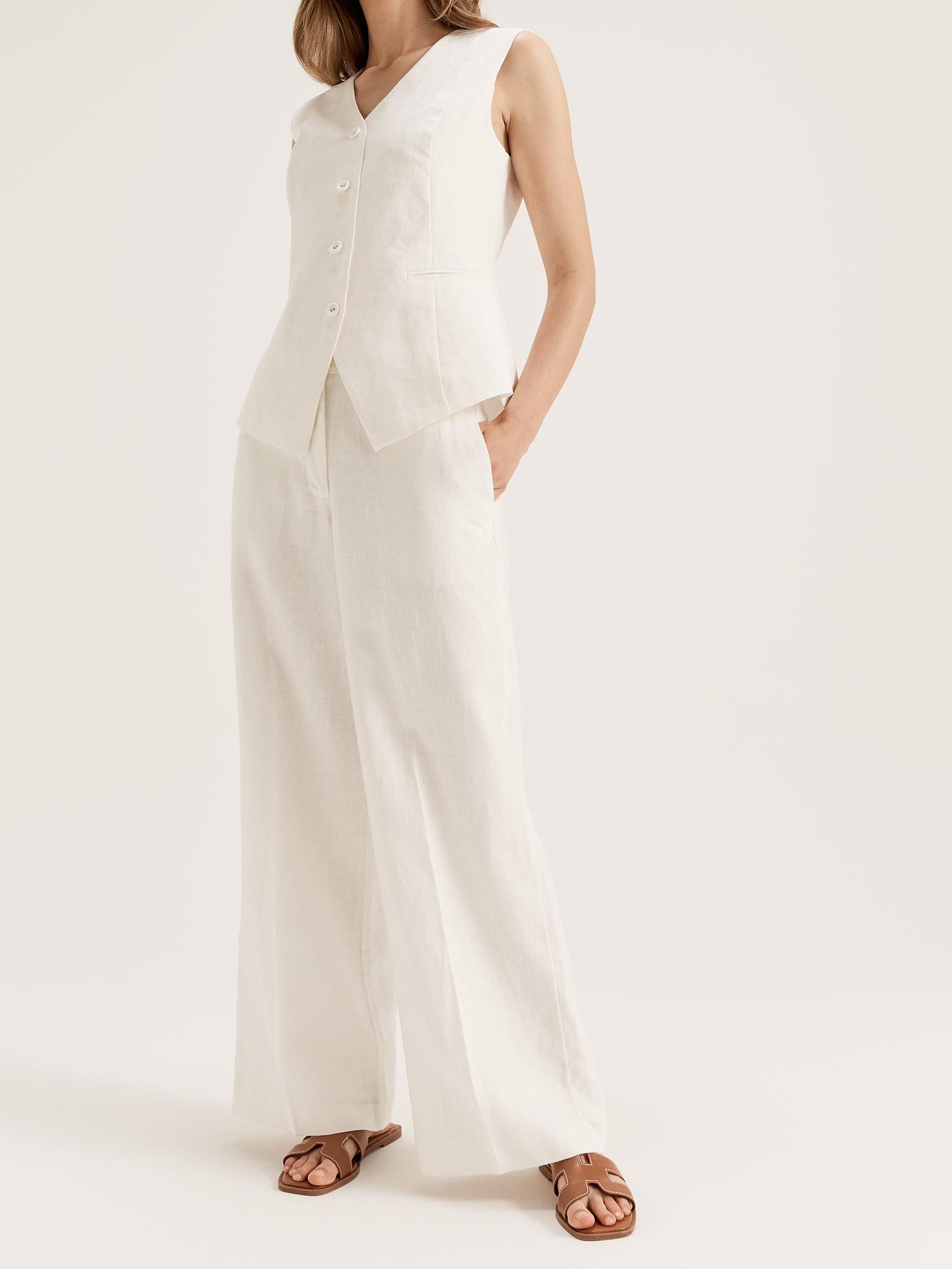 V-neckline Button Front Vest