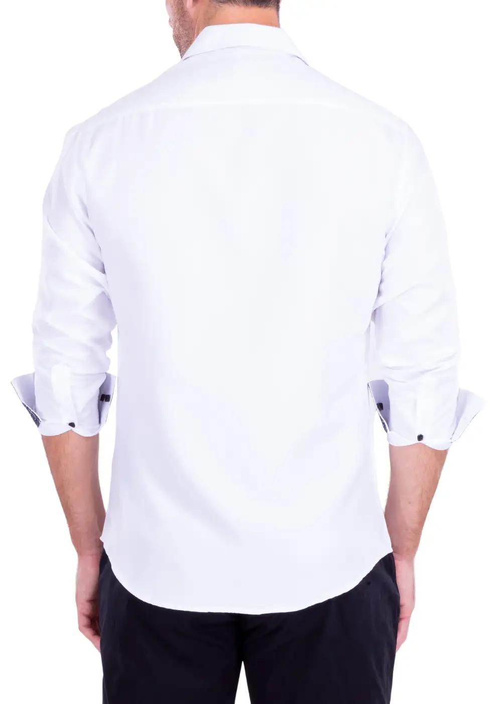 Button Front Collared Dress Shirt