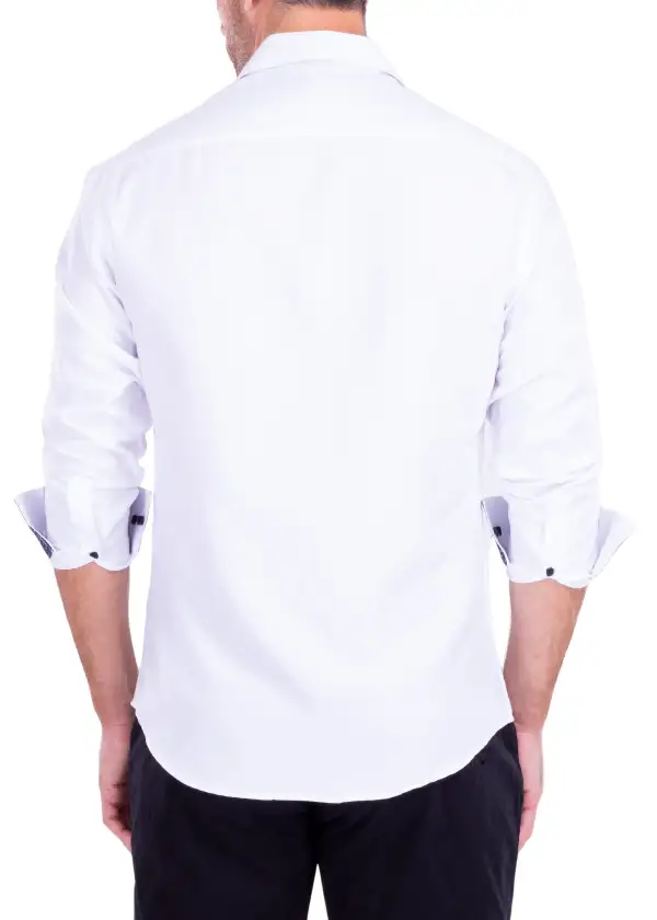 Button Front Collared Dress Shirt