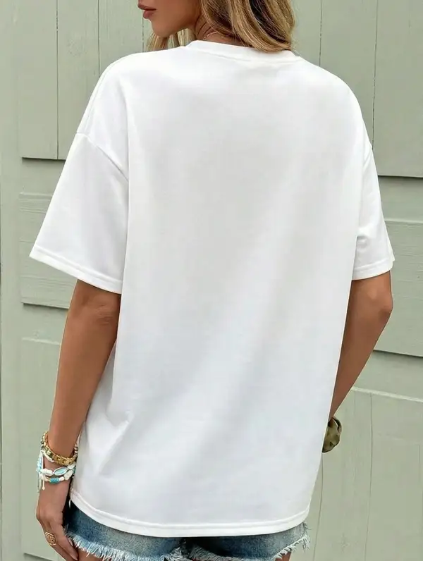 Heart Rhinestone Loose Tee