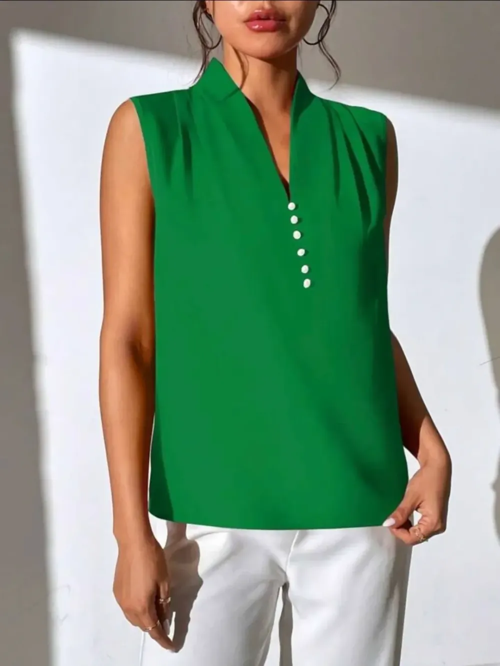 Fashion  Shirt Sleeveless Top