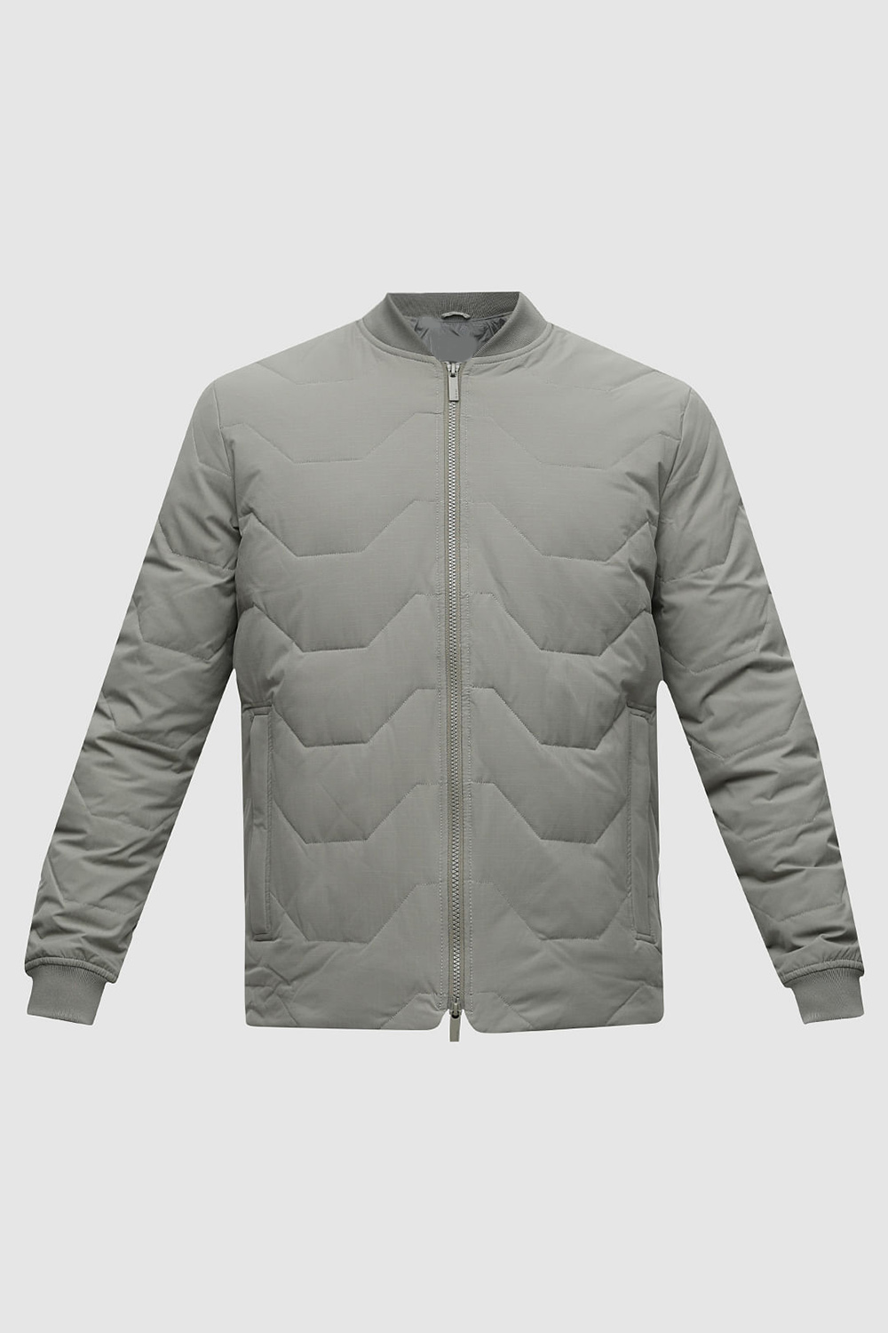Black Quilted Redown Bomber Jacket