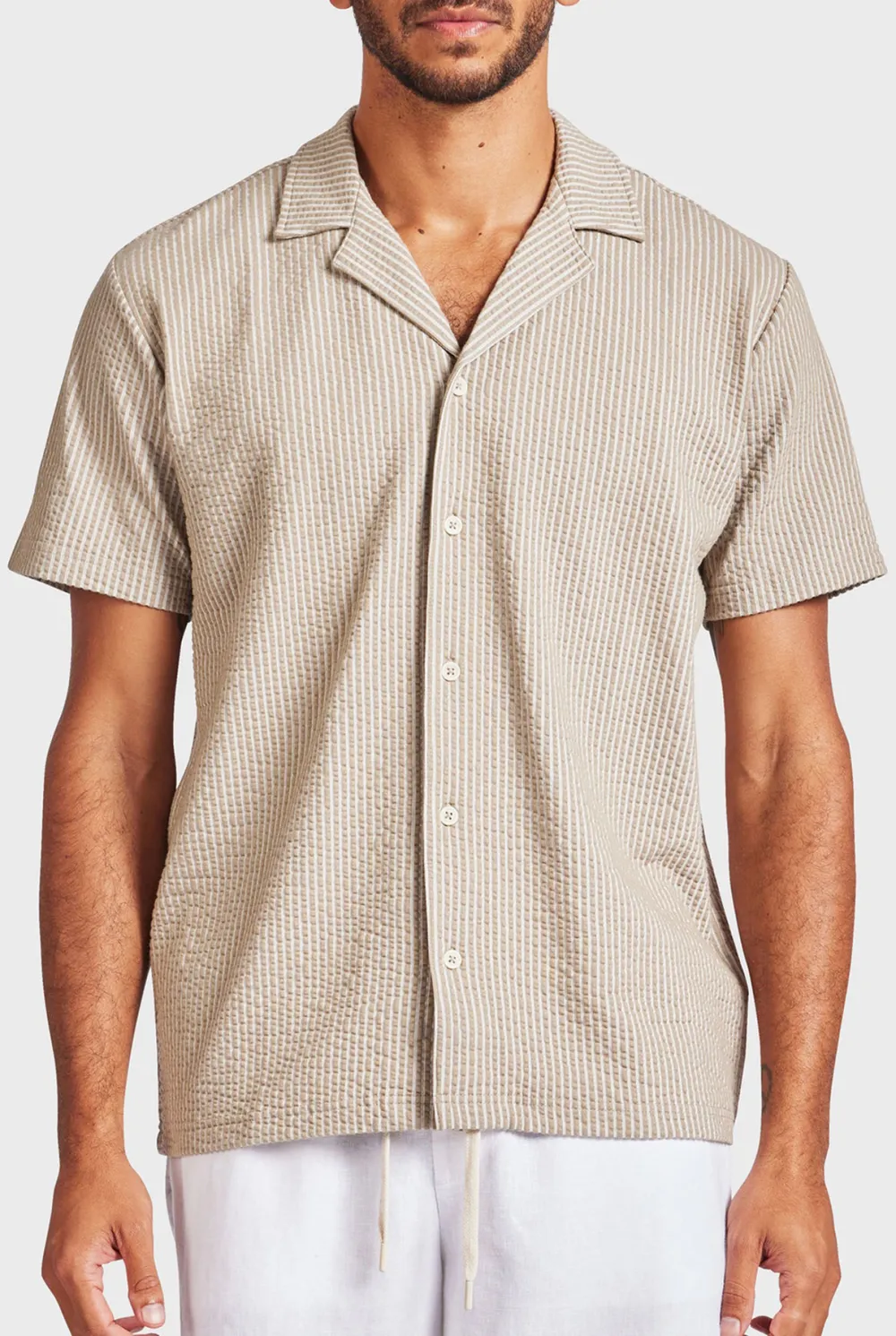 Textured Knit Short Sleeve Shirt