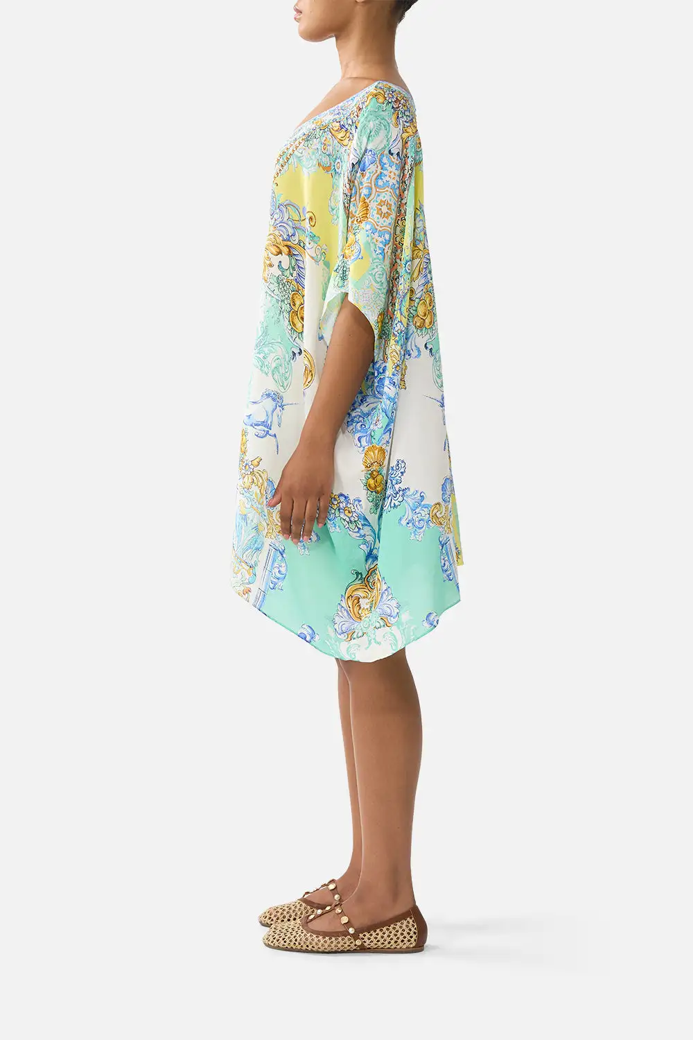 Short Round Neck Kaftan
