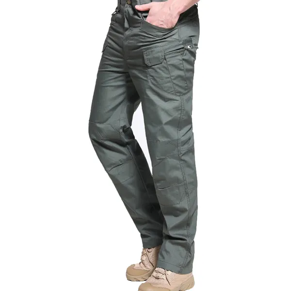 Men's Lightweight Pants, Cargo Pants Men, Linen Pants Men Men's Solid Color Multi-Pocket Washed Overalls Outdoor Casual Pants Trousers Men's pure cotton pants