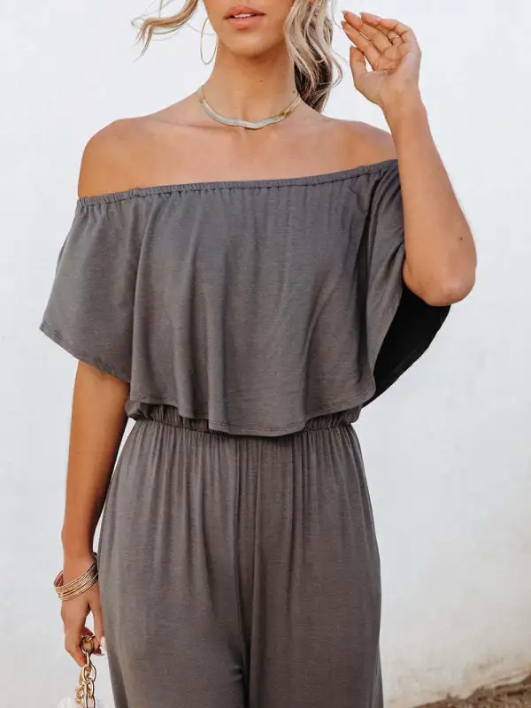 One Shoulder The Jumpsuit Wide Leg Pants