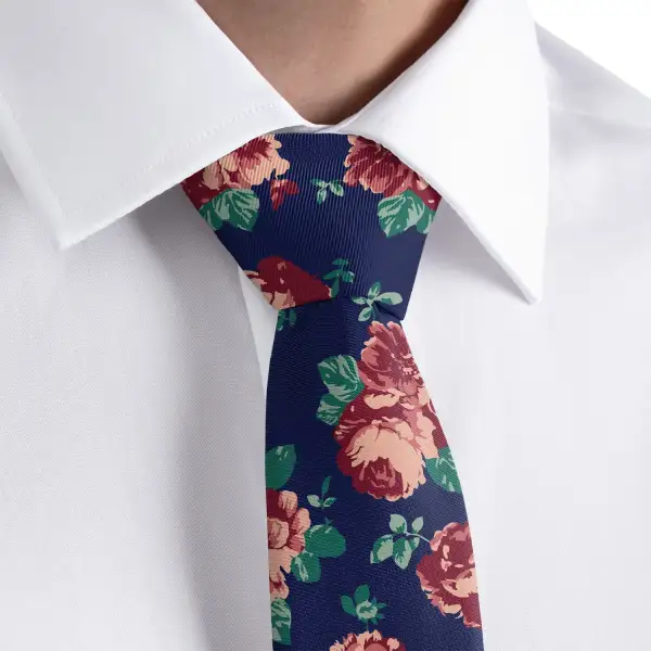 Elegant Floral Accent Necktie