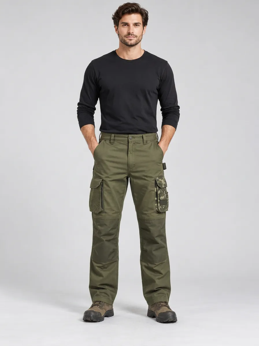 Tactical Outdoor Camo Pocket Cargo Pants