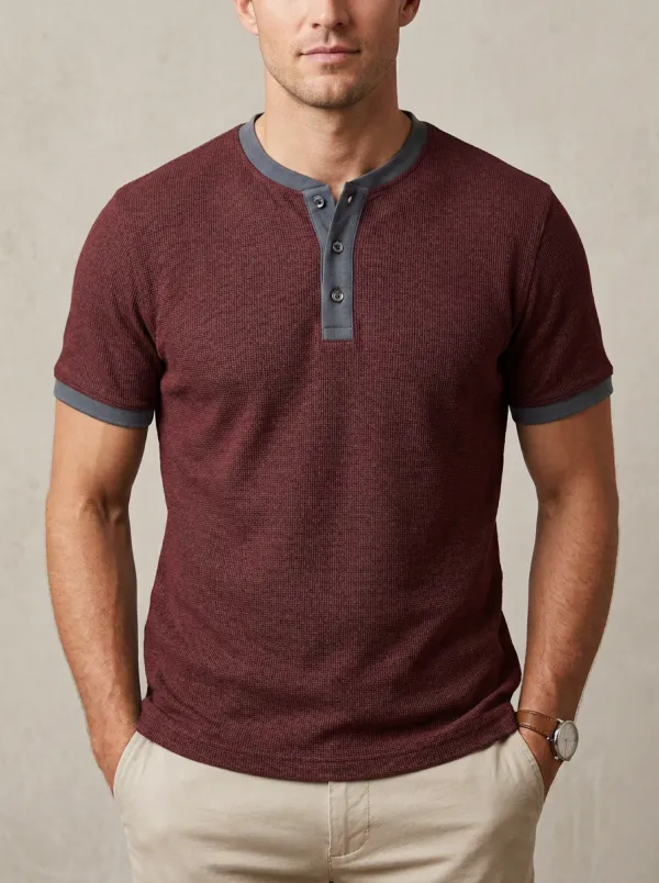 Classic Statement Men's Short-Sleeve Henley Shirt