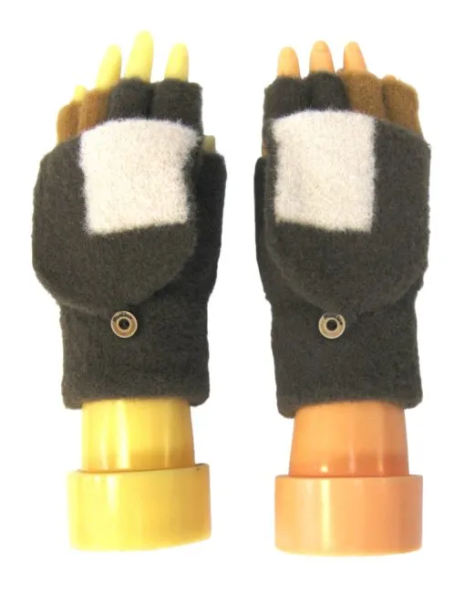 Soft Two Tone Fingerless Gloves