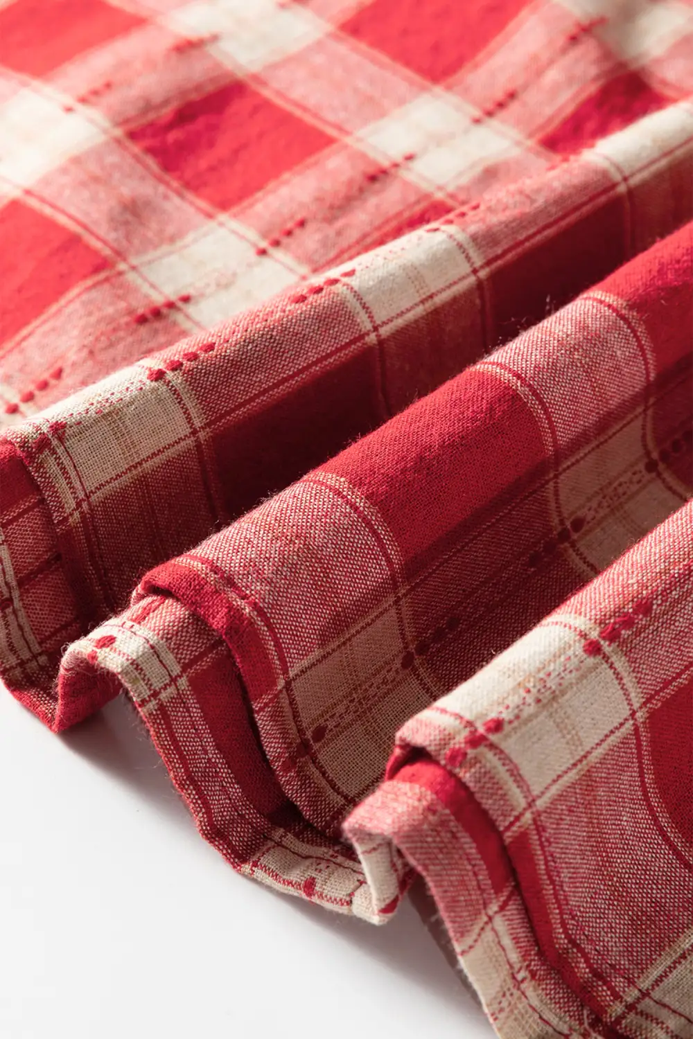 Lightweight Feel Plaid Printed Smocked Mini Dress