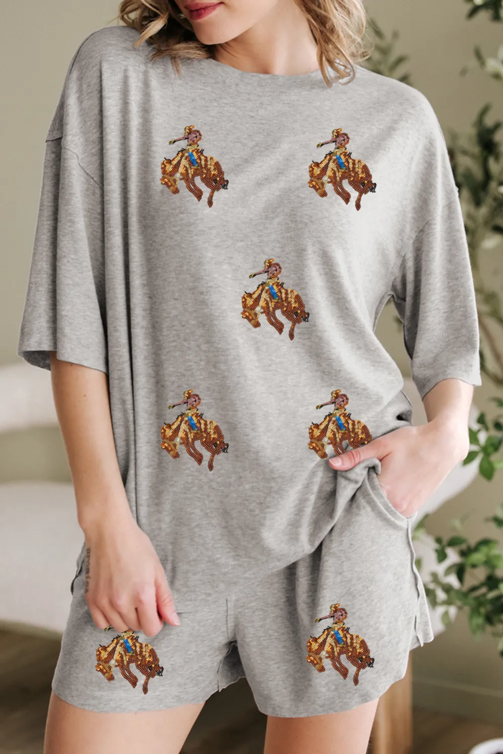 Sleeve Shorts Relaxed Shorts Lounge Set Layer