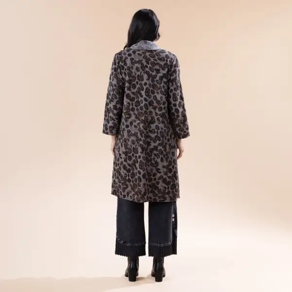 Charming Cheetah Open Front Jacket
