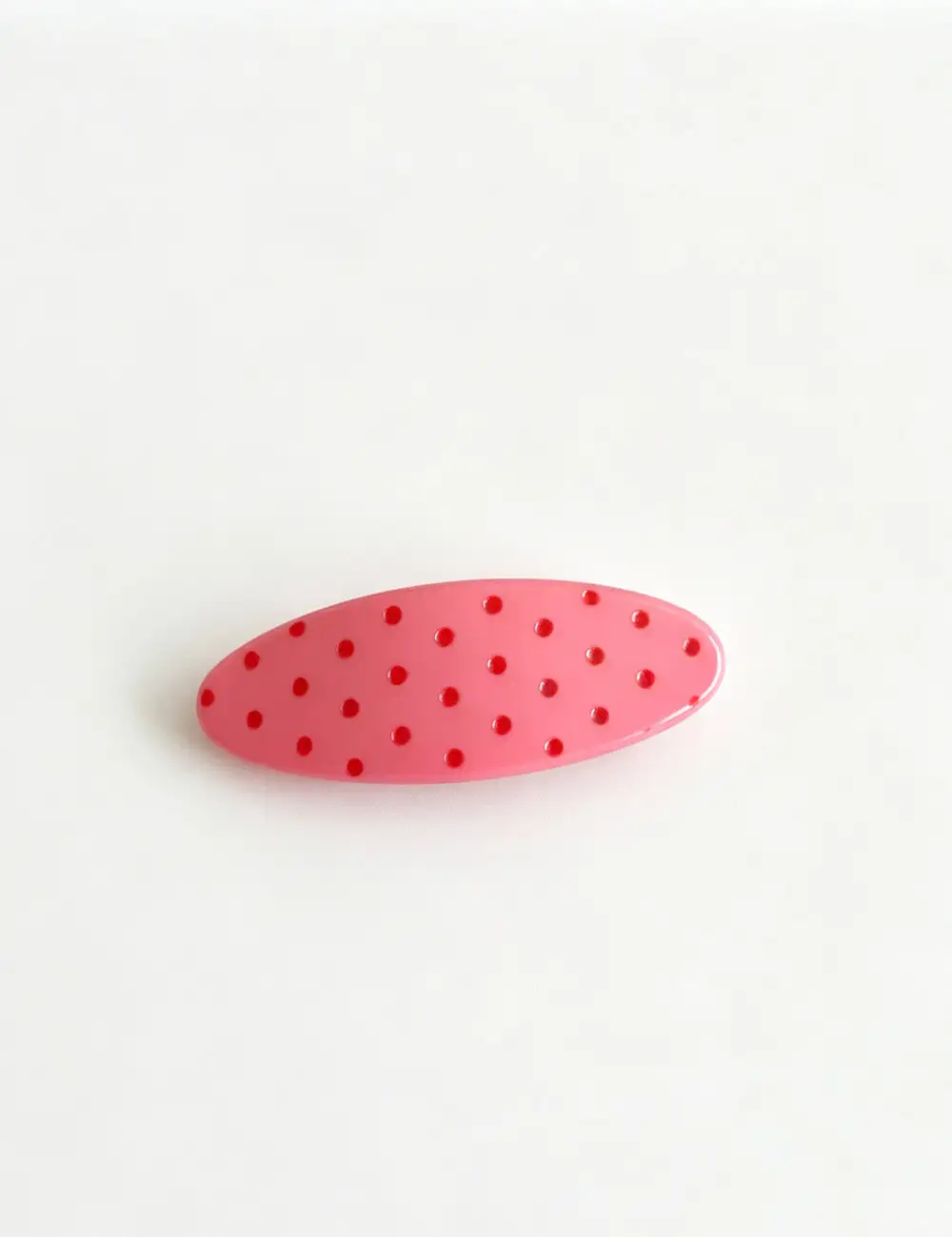 Acetate Polka Dot Oval Hair Clip