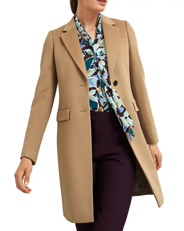 Flap Pockets at Front Wool Coat