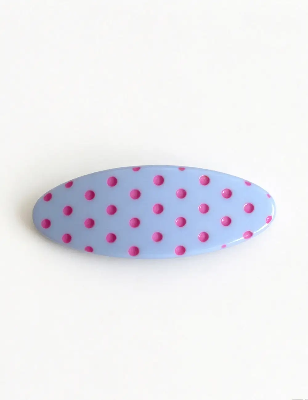 Acetate Polka Dot Oval Hair Clip