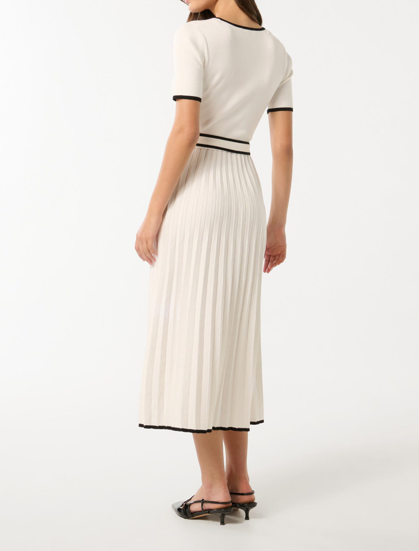 Tipped A Line Midi Dress