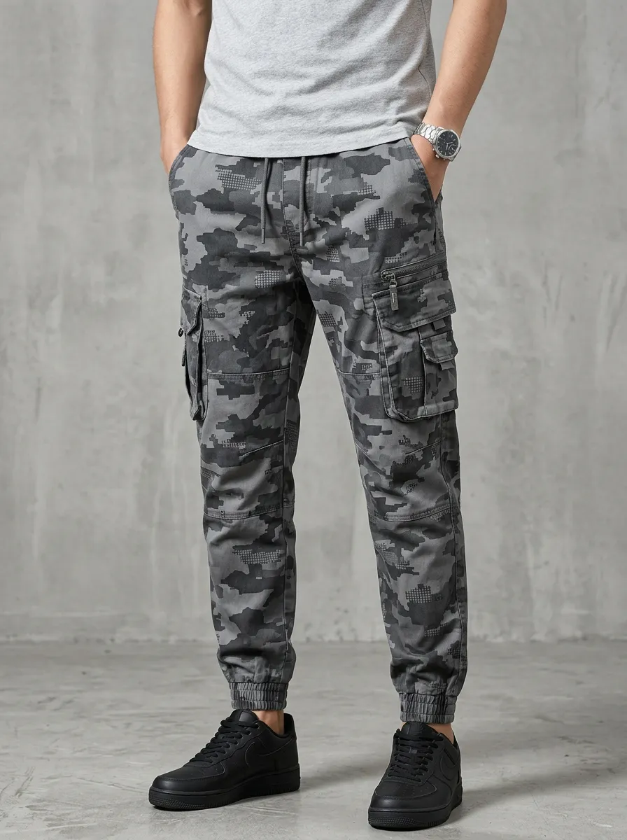 Pixel Camo Camouflage Urban Camouflage Cargo Pants