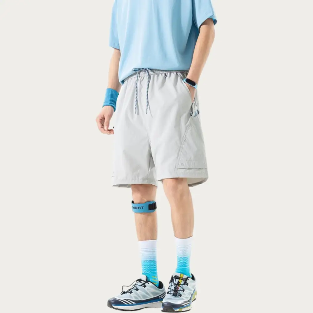 Refined Drawstring Side-Pocket Lightweight Men's Athletic Shorts