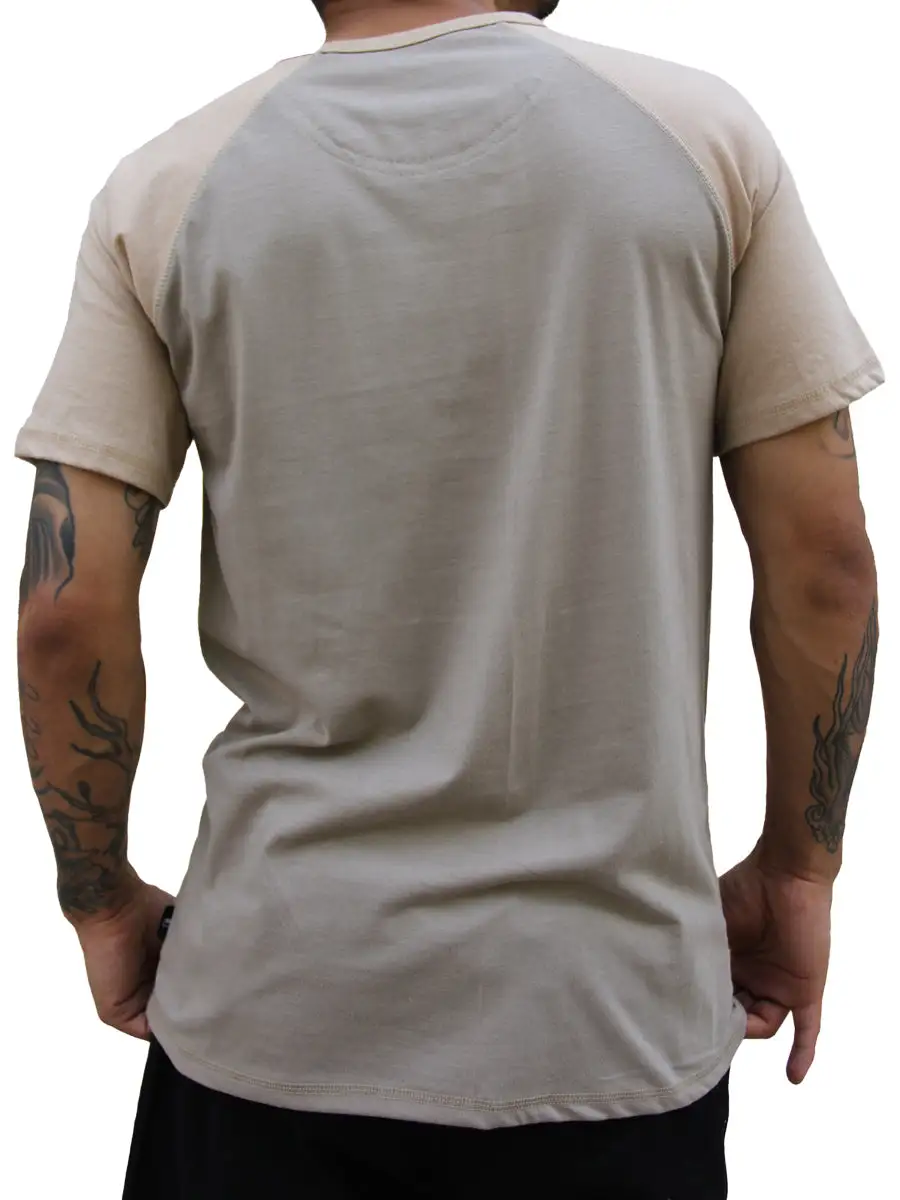 Raglan Men's Button Down T-Shirt