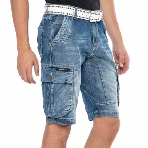 Classic Cargo Pocket Denim Shorts