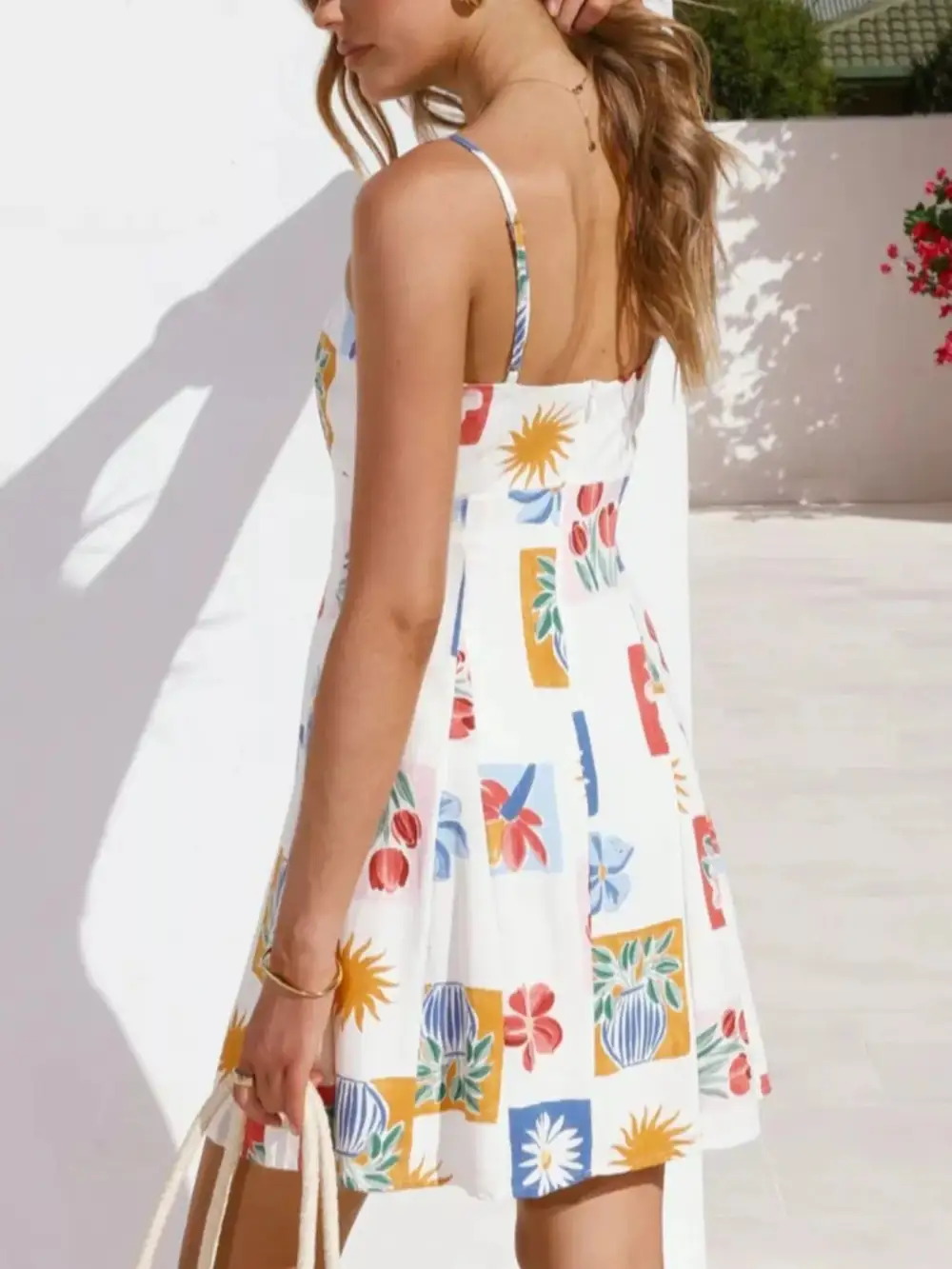 Lightweight Feel Floral Printed Mini Dress
