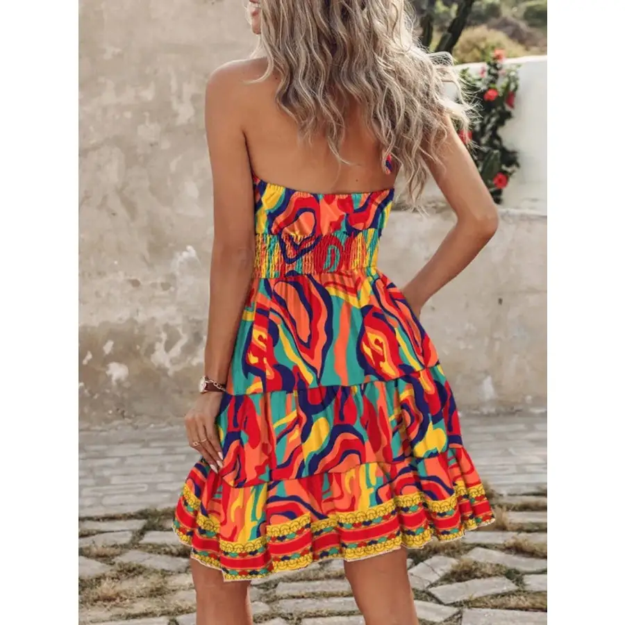 Paisley Print Halter Neck Mini Dress