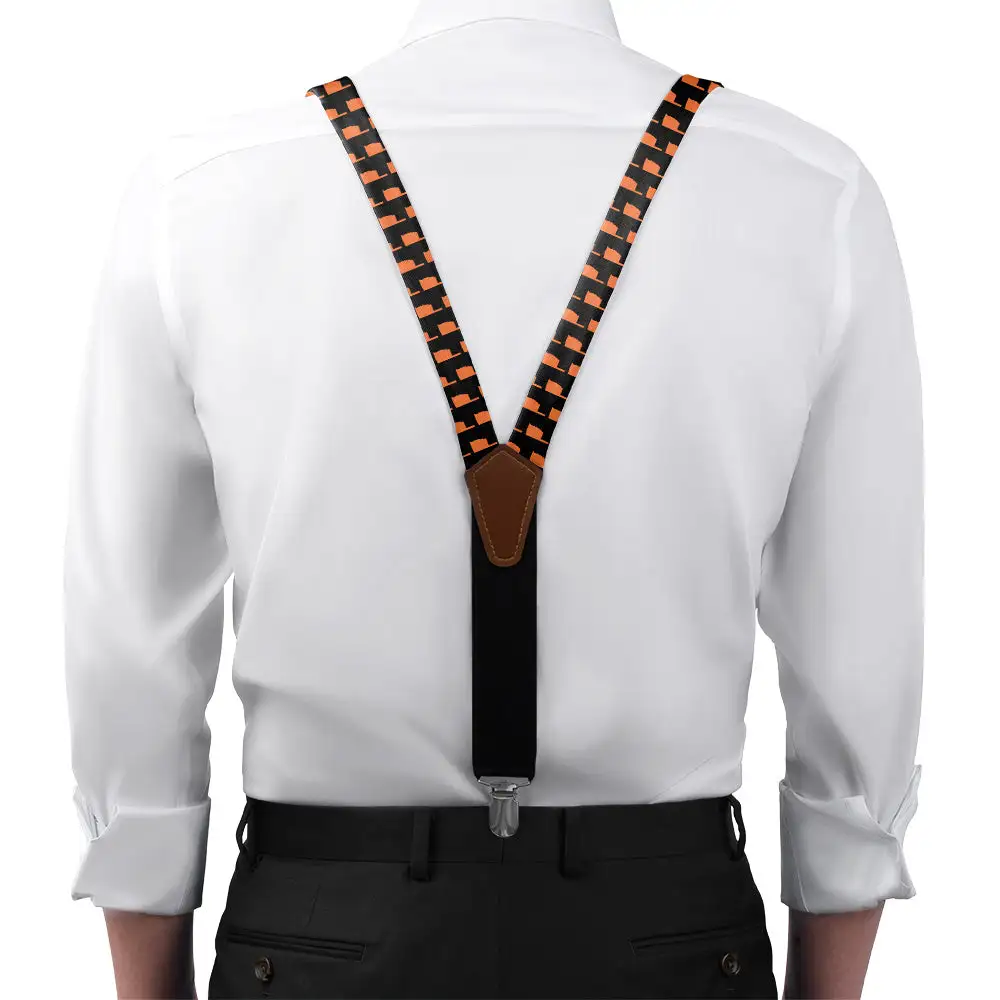 Silhouette Pattern Motif Suspenders