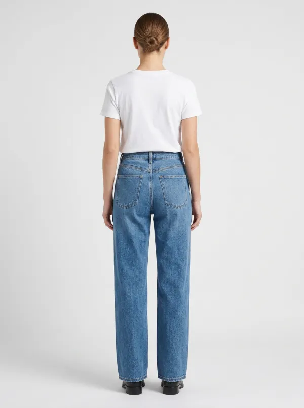 Classic High-Rise Wide-Leg Denim Jeans