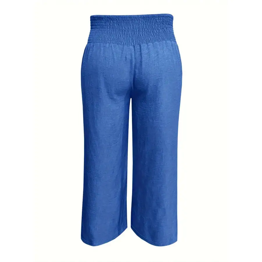 Plus Size High Waist Wide Leg Pants