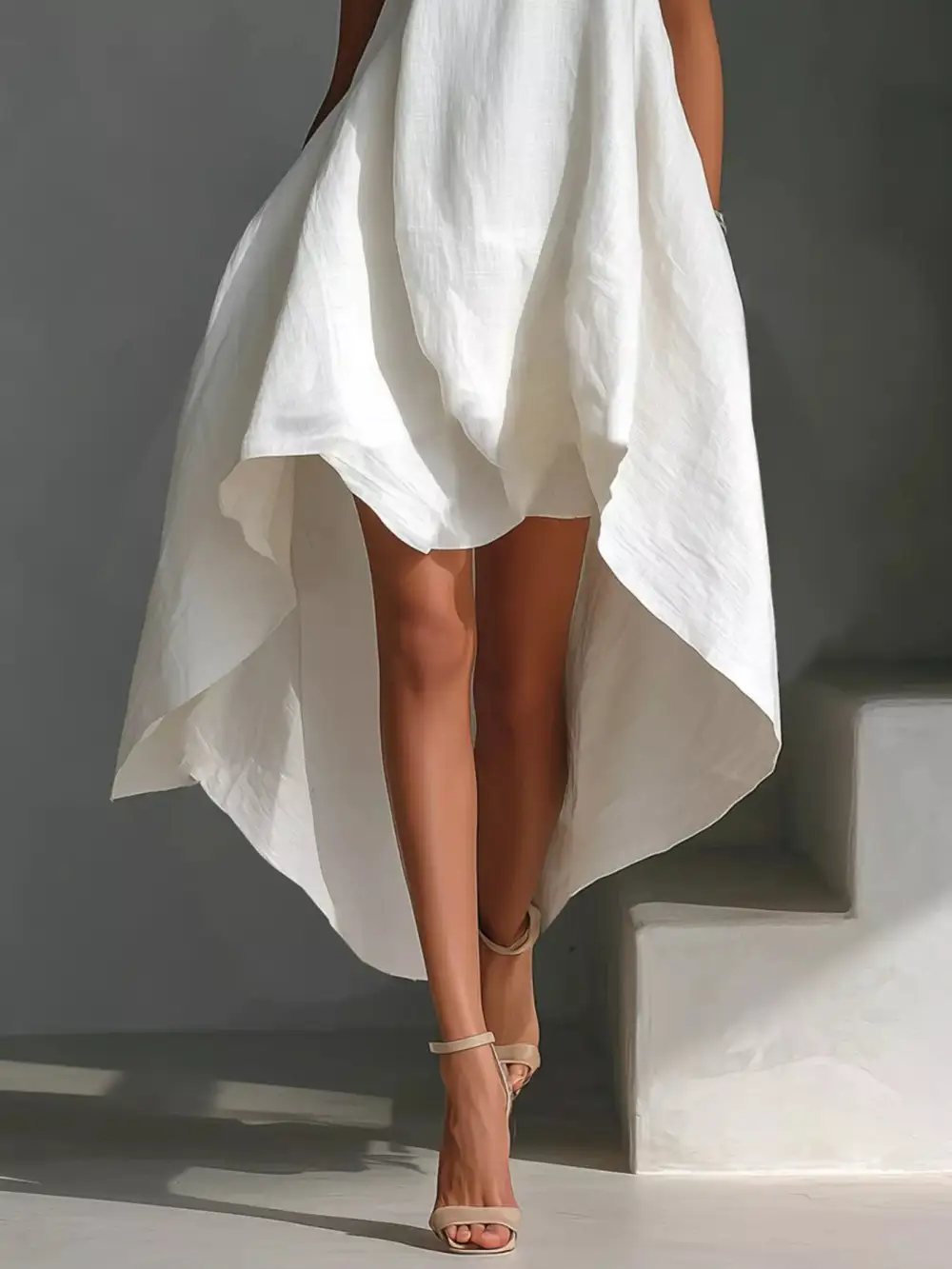 Round Neck Sleeveless Dress Casual
