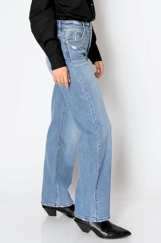 Weekend High Rise Straight Leg Stretch Denim Jeans
