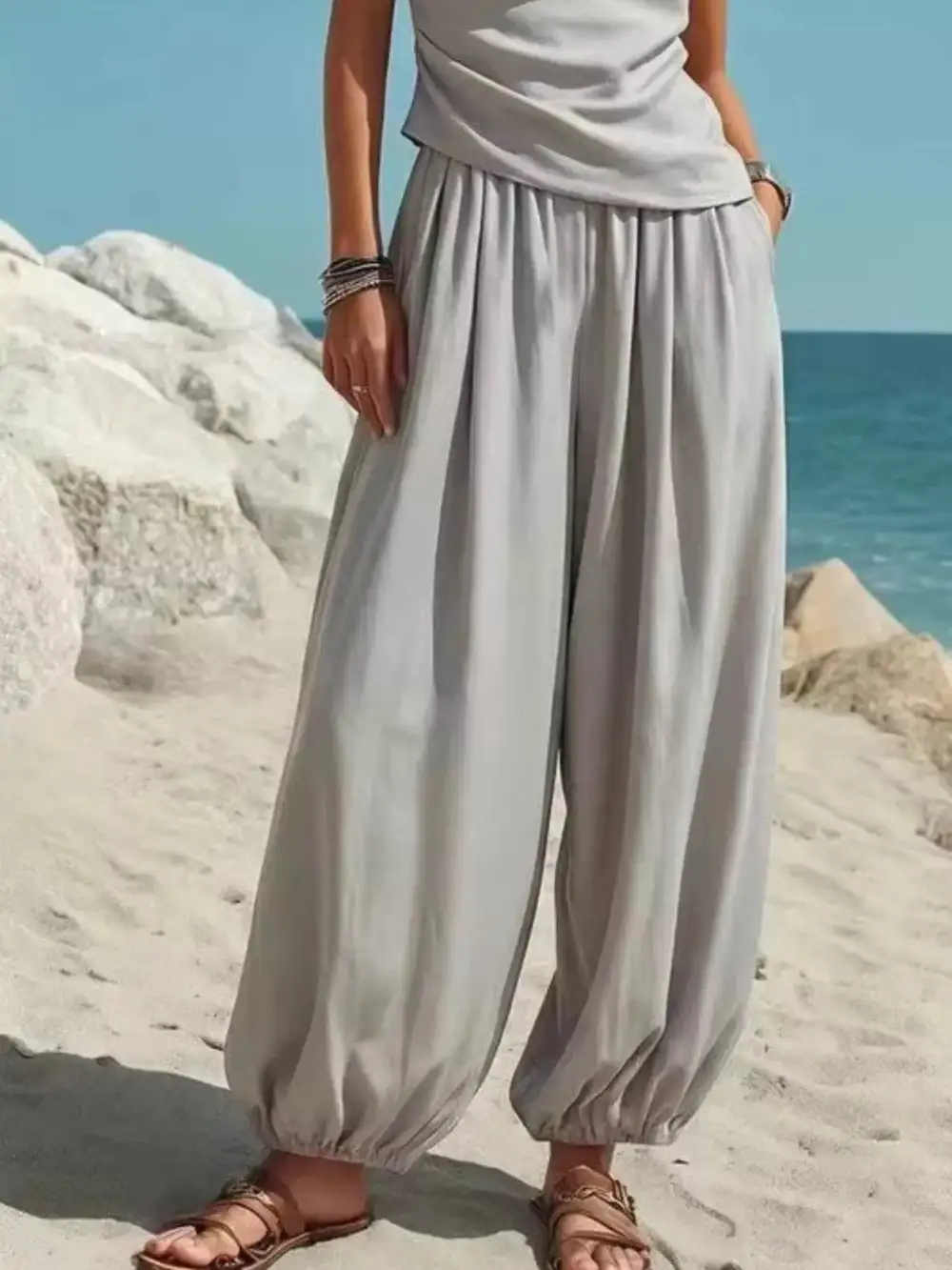 Refined Full Size One Shoulder Top and Wide Leg Pants
