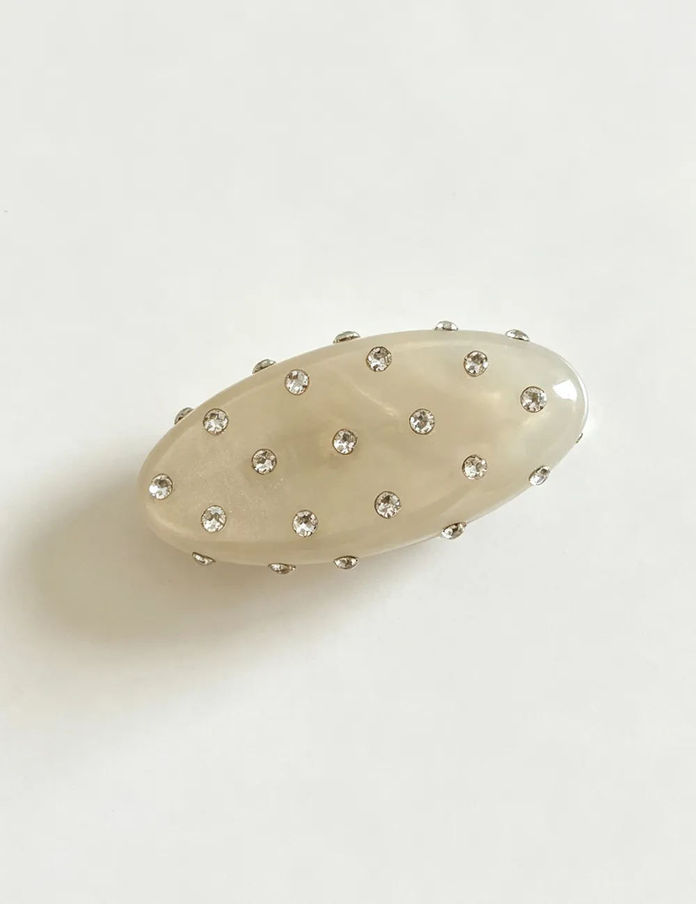 Rhinestone Oval Shape Hair Clip