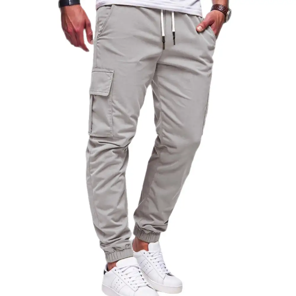 Men's  Tapered Cargo Pants Pockets Waist Leg