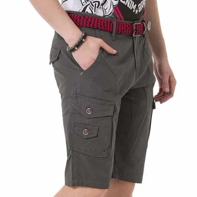 Cargo Pocket Utility Pocket Denim Shorts
