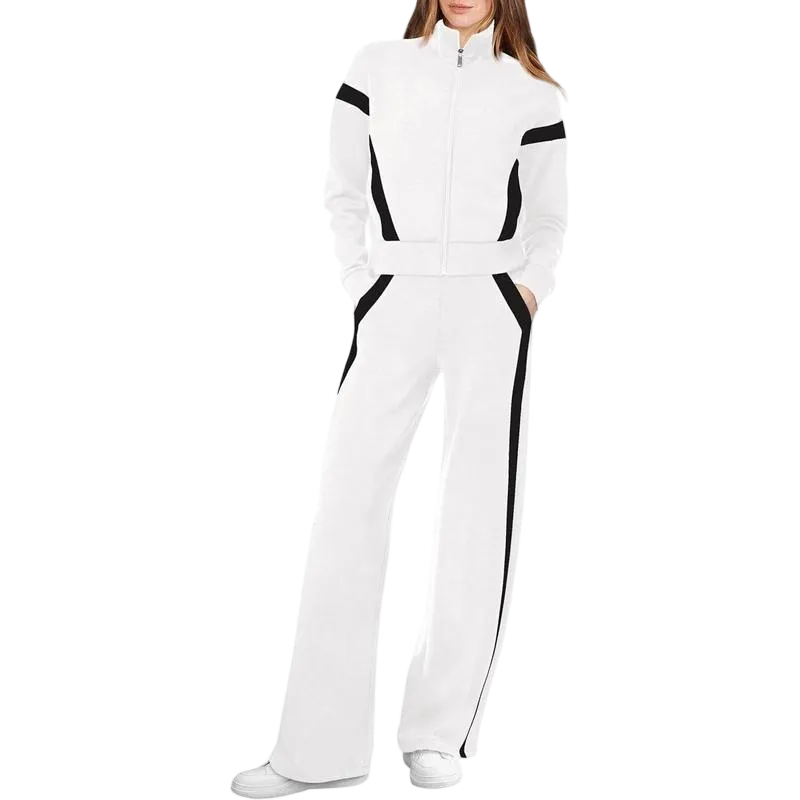 Lounge Sets for Women 2025 Sweatsuit 2 Piece Outfits Sweatshirt Wide Leg Sweatpant Tracksuit Matching Set