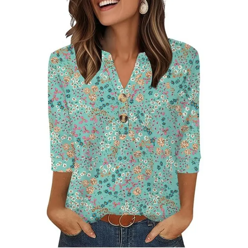Womens Tops 3/4 Sleeve Heley Shirts