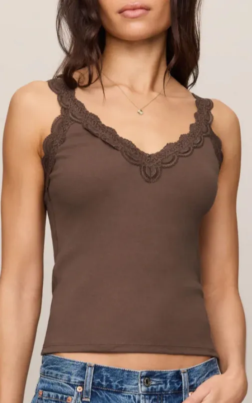 V Neck Fitted Wide Strap Tank