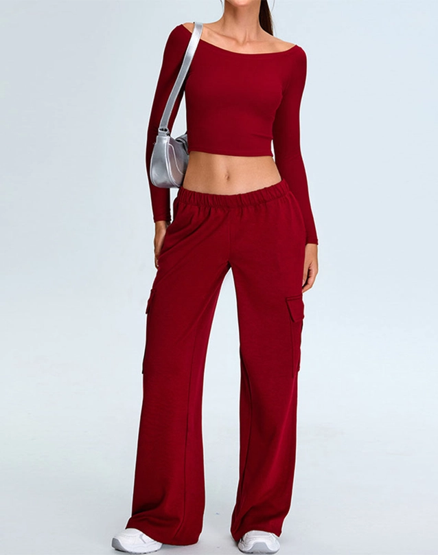 Off-Shoulder Active Jumpsuit