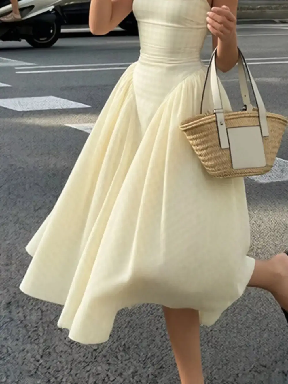 Full Size Square Neckline Midi Dress Plus Size