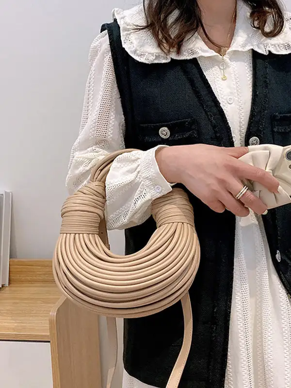 Everyday Geometric Zip-Top Shoulder Bag