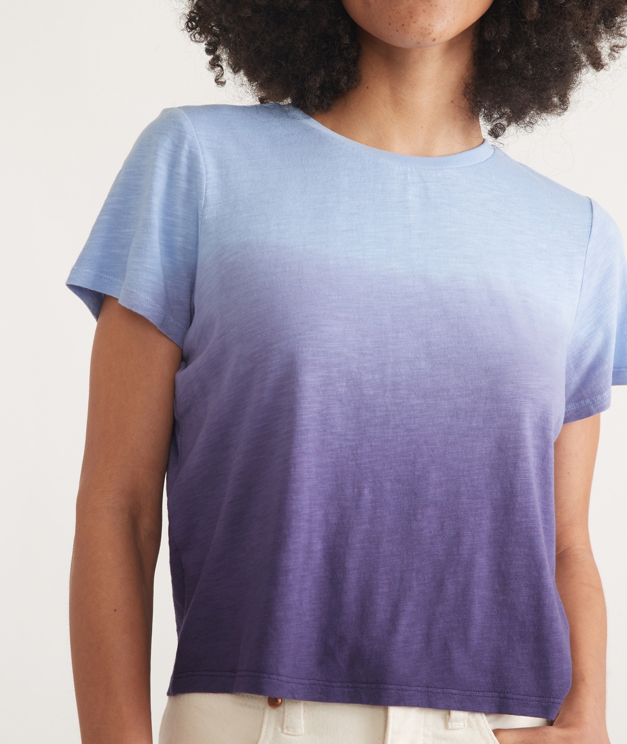 Short Sleeve Ombre Effect Top