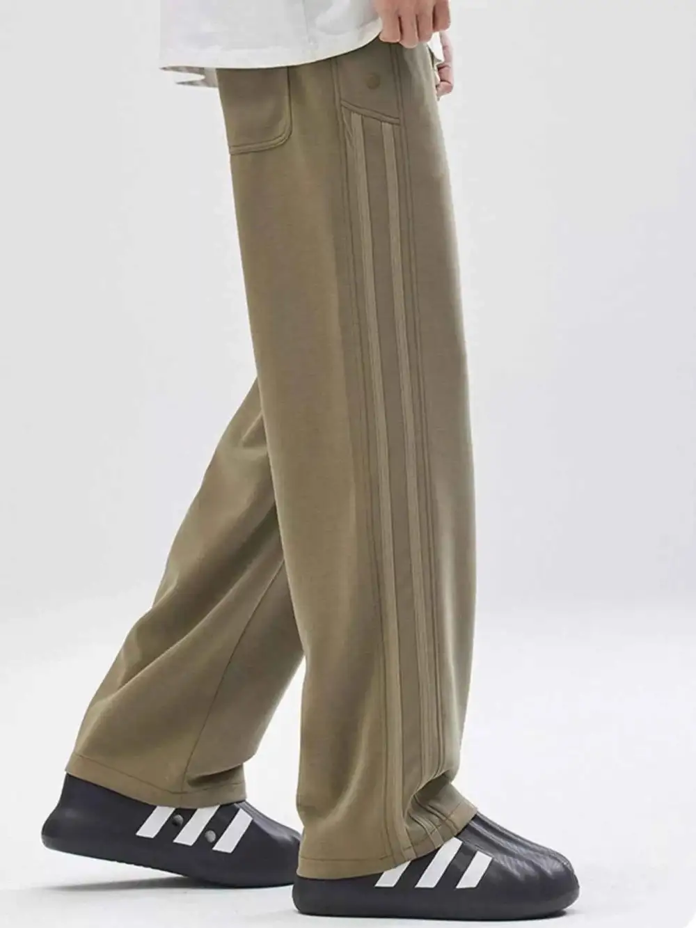 Drawstring Wide Leg Casual Pants
