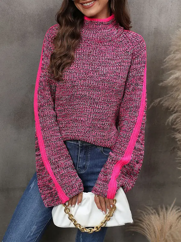 Casual Turtleneck Long Sleeve Relaxed Fit Sweater