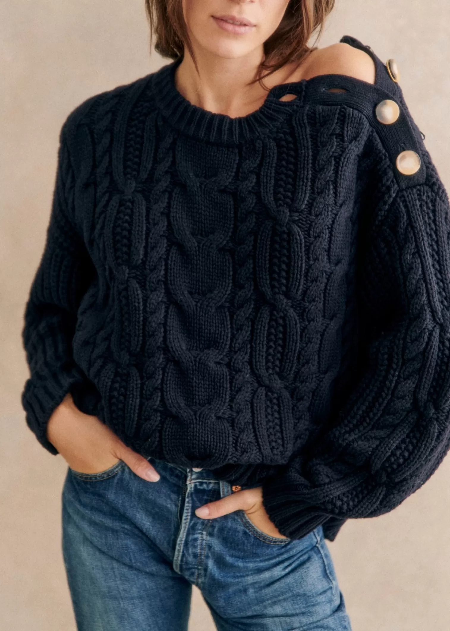 Cable Knit Detail Knitwear