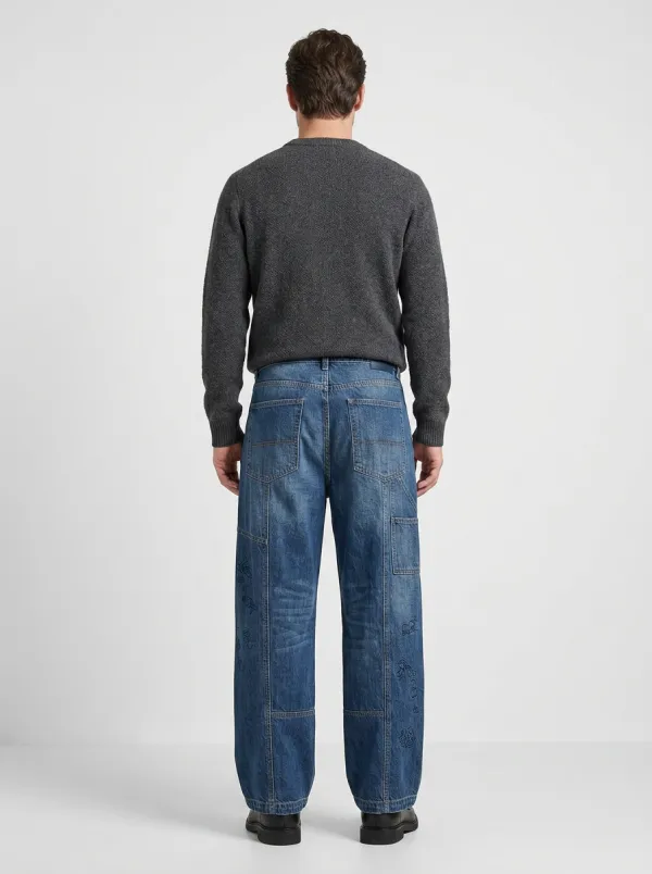 Men's Vintage Wide Leg Jeans