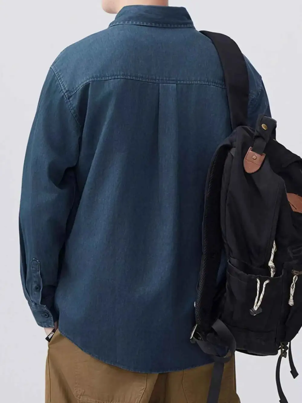 Button Up Long Sleeve Denim Shirt